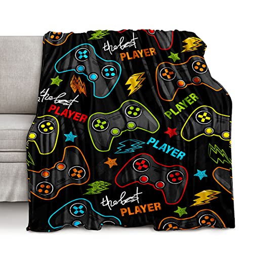 lirs Bedding Gaming Throw Blanket 60" x 50’’ Super Soft, Fleece, Gamer Gift for Couch Sofa for for Kids Boys Teens Video Game (MT-A11, 60’’x50) - color: Mt-a11, size: 60’’x50"
