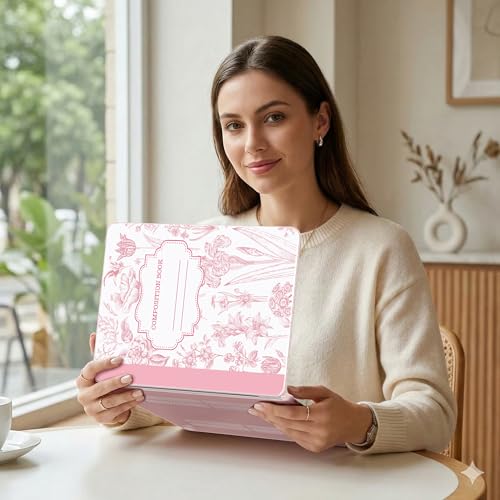 DONGKE Compatible with MacBook Neo 13 Inch Case 2026 A3404 A18 Pro chip & Touch ID, Plastic Hard Shell with Keyboard Cover, Screen Protector & Dust Plugs, Blush Composition Book - color: Blush Composition Book