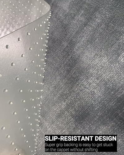 45" x 53" Office Chair Mat for Carpeted Floors – Large, Slip-Resistant, Heavy-Duty Desk Protector with Extended Lip – Easy Glide Rolling Desk Chair Mat for Work, Gaming, Home - size: 45" x 53"