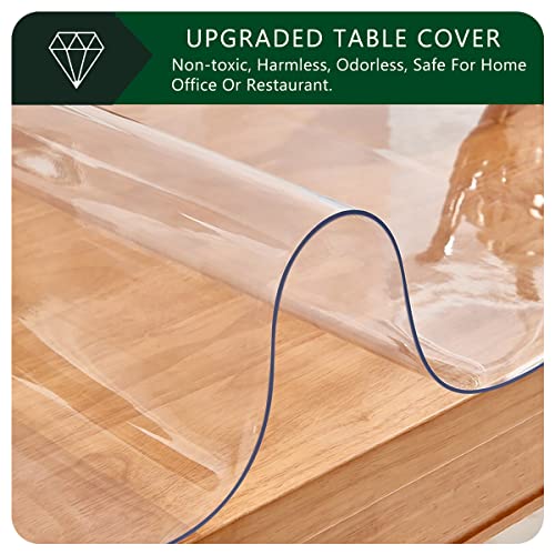 1.5mm Thick 14x14 inch Waterproof Computer Mat Clear Table Cover Protector Square Plastic Desk Mat Crystal PVC Desk Pad for NightStand Coffee Table Painting Desk End Side Table Dining Table Durable - color: Clear1.5 Rectangle, size: 14" x 14"