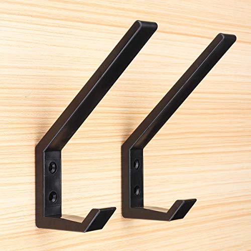 6PCS Helmet Holders Plastic Hanging Hooks Wall Mounted Hangers Hat Glove Bag Shoe Clothes Rack (Black-6PC) - color: Black-6PC