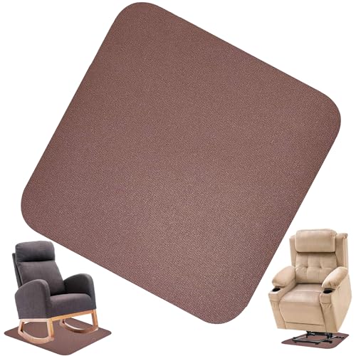 Recliner Pads for Hardwood Floors, Under Recliner Mat Floor Protectors Furniture Pads to Keep Furniture from Sliding Swivel Chairs Recliner mats for Hardwood Floors Non Slip Furniture Pads - size: Sq-Brown-30"x30"