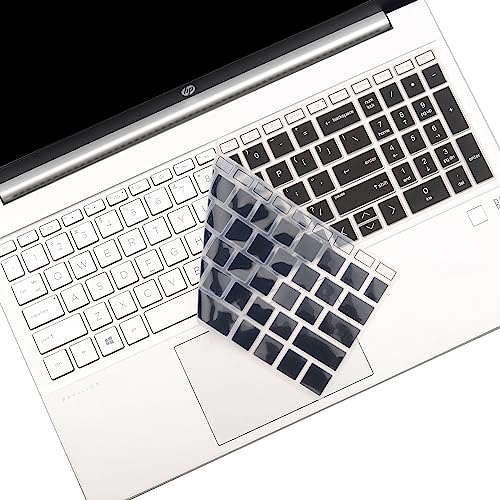 Keyboard Cover for 15.6 17.3 HP Laptop 17-cn 17-cp 15-fc 15-fd 15-fd0083wm 15t-fd000 15-fc0013od 15-fc0081nr 15-fc0093dx 15-fc0037nr fc0030tg fc0046au fc0014la 15-fd0081wm fd0357nr fd0099nr fd0025st - color: GradientBlack(Regular Letters)