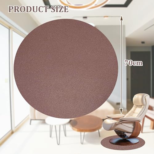 Recliner Pads for Hardwood Floors, Under Chair Mat Floor Protector, Keep Furniture from Sliding, Rubber Mats for Rocking Chair, Floor Furniture Pads 27.5in - size: R-Brown-27.5"x27.5"