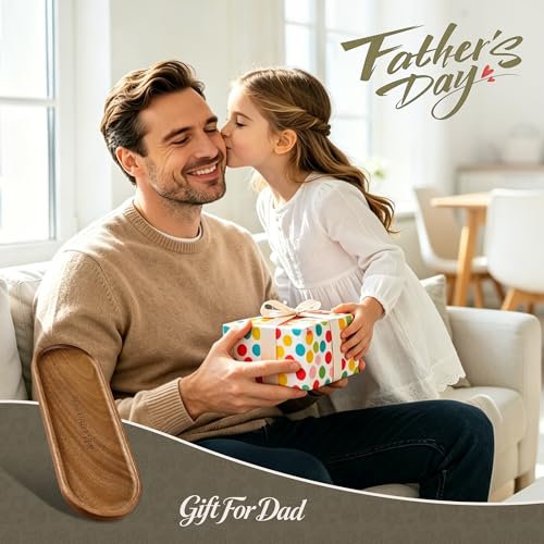 Best Dad Ever Wooden Tray, Wood Serving Tray Decorative Tray for Coffee Table, Snacks, Drinks, Home Decor (11.4 x 4.1 x 0.6 in) - color: Oval Serving Tray – Best Dad Ever