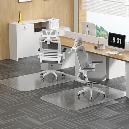 2Pcs Office Chair Mat for Carpet, 30" X 48" X 0.09" Desk Chair Mat for Carpet Floors, Clear Rolling Chair Mats with Non-Slip Studded for Home and Office Low Pile Carpets - size: 2 PCS-30" X 48" Carpet