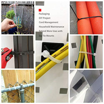 HS Durable Plastic Zip Ties 4 Inch 200 Pack Small Tie Wraps Thin 18 Lbs Self-Locking Nylon Cable Ties for Electronics Organizer, Tiny Wire Tie Black - color: Black 4"200