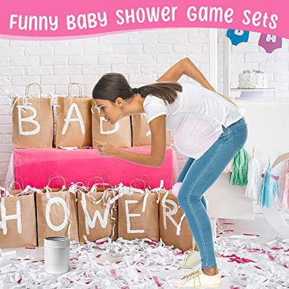 Tatuo 71 Tinkle in The Pot Baby Shower Game Sign Wooden Baby Shower Gender Reveal Party Favors 20 Table Tennis Balls 50 Balloon Latex Balloon(Leaves,Pink) - color: Pink, style: Leaves