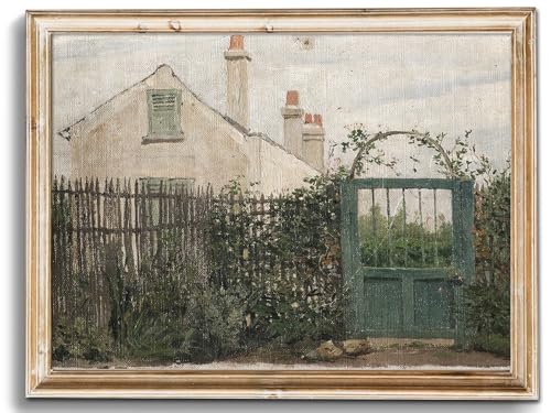 uniro Vintage Wall Art Prints, Farmhouse Wall Decor , Vintage Country Garden Canvas Oil Painting, V intage Summer Landscape Artwork Cottagecore Decor, Country Wall Decor for Bedroom, Bathroom, Kitchen, Gallery, Nursery Decor (8" x 10"-UNFRAMED) - color: C