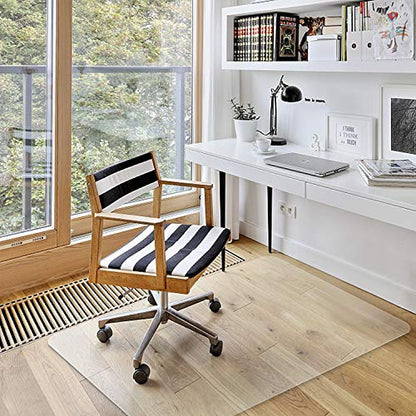 Azadx Office Chair Mat for Hard Floors 48 X 59, Clear PVC Hardwood Floor Mat, Durable Plastic Floor Protector for Home and Office use (48" X 59" Rectangle) - size: 48" X 59" Rectangle