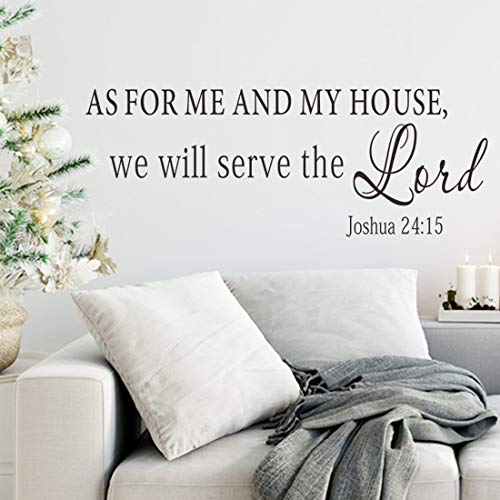 Bible Verse Scripture Room Decor Inspirational Quotes for Living Room – We Will Serve The Lord – Wall Decor for Bedroom Classroom Playroom Nursery - color: We Will Serve the Lord