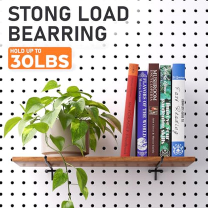 INCLY 60 Pack 4/6/8 Inch Black Pegboard Hooks, 1/4" Heavy Duty Peg Board Shelving Hooks Accessories, Peg Board Tool Hangers Fit 1/4" Pegboard for Organizing Garage, Craft Room, Kitchen, Store - size: 60PCS