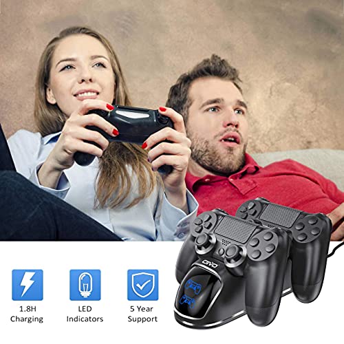 OIVO PS4 Controller Charger Dock Station, 1.8Hrs PS4 Controller Charging Dock, Charging Station Replacement for PlayStation 4 Dualshock 4 Charger - color: Black, size: 8.12inch - PS4