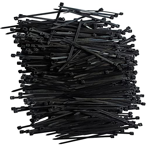 Zip Ties 12 inch 1000 pcs Cable Zip Ties with 50 Pounds Tensile Strength, Black Cable Ties, Self-Locking Nylon Tie Wraps for Indoor and Outdoor - color: Black, size: 12 inch 1000 pcs