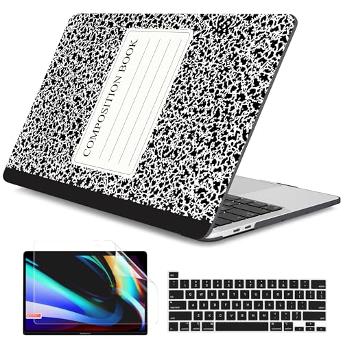 Dongke MacBook Pro 13 inch Case Model A2251/A2289 2020 Released, Plastic Hard Shell Case Cover for MacBook Pro 13 inch with Retina Display & Touch Bar Fits Touch ID (Composition Book) - color: Composition Book