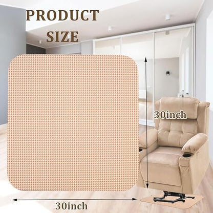 Recliner Pads for Hardwood Floors, Recliner Floor Protectors Furniture Pads to Keep from Sliding Under Swivel Chairs Rubber Non Slip Recliner Mats for Hardwood Floors - size: Sq-Camel-30"x30"