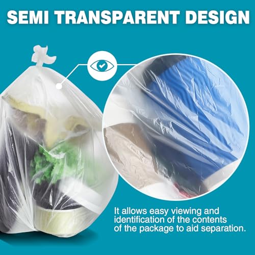 Small Trash Bags 2-4 Gallon Trash Bag 1000 Count | Super Value Small Garbage Bags Bathroom Mini Trash Bags Unscented, Clear Wastebasket Bin Liners, Plastic Bags - style: 2-4 Gallon