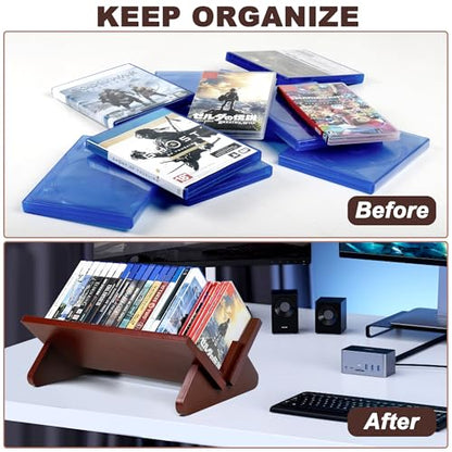 Alyoen PS5 Game Holder and Video Game - Hold Up to 32 Discs, Video Game Storage, Gaming Disk Organizers for PS5 PS4 PS3 Game Case Storage