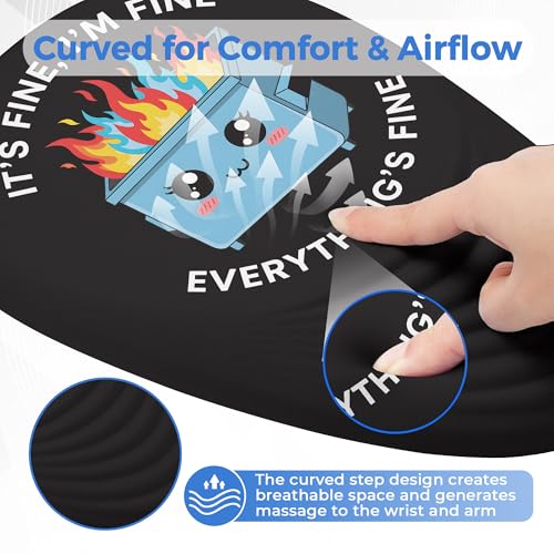 Dumpster on Fire Ergonomic Mouse Pad - Memory Foam Wrist Rest for Carpal Tunnel & Pain Relief, Non-Slip Base for Office & Gaming (12x8 Inch) - color: 22 Dumpster on Fire