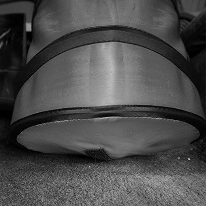 FH Group Automotive Waterproof Portable Collapsible Large Trash Can Garbage Container fits Most Cars,Polyethylene,SUVs,and Trucks Gray - color: Gray, style: Large