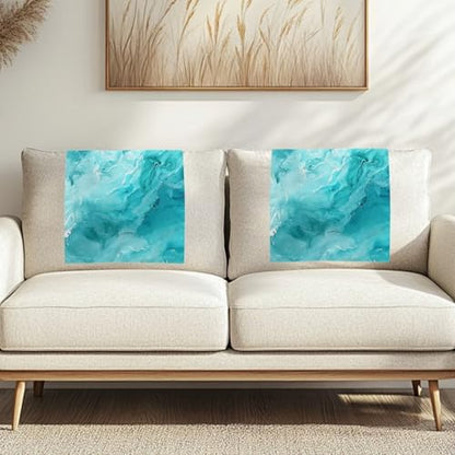 Recliner Headrest Cover Printed Sofa Chair Covers Quick Dry Headrest Cover for Recliner Furniture Headrests Protector for Office Chair Theater Seat Green Marble - color: Green Marble