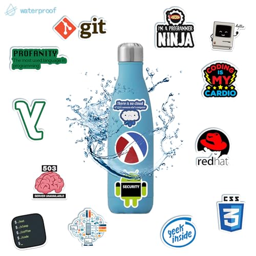 110PCS PCS Programming Stickers Funny, Vinyl Waterproof for Water Bottle Laptop Luggage Guitar Gifts for Teens Girls Kids Adult Students Funny - style: Programming Stickers