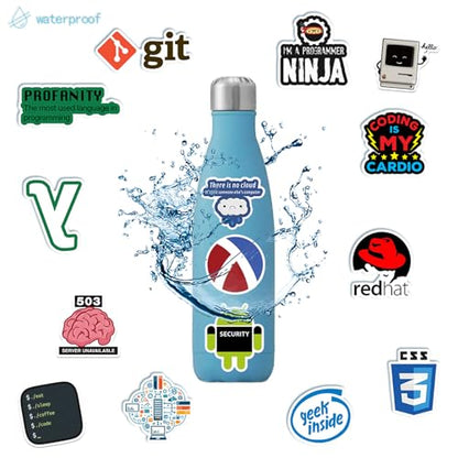 110PCS PCS Programming Stickers Funny, Vinyl Waterproof for Water Bottle Laptop Luggage Guitar Gifts for Teens Girls Kids Adult Students Funny - style: Programming Stickers