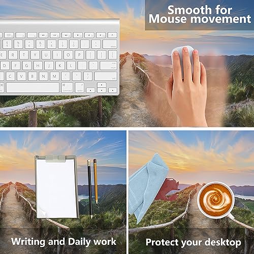 MIOAOSRT Mouse Pad,Mountain Landscape Ponta Delgada Extended Gaming Mouse Pad,Large Non-Slip Rubber Base Mousepad with Stitched Edges,Waterproof Mouse Mat Desk Pad for Office Game Home 35.4x15.75 in - color: Mountain Landscape