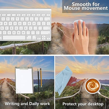 MIOAOSRT Mouse Pad,Mountain Landscape Ponta Delgada Extended Gaming Mouse Pad,Large Non-Slip Rubber Base Mousepad with Stitched Edges,Waterproof Mouse Mat Desk Pad for Office Game Home 35.4x15.75 in - color: Mountain Landscape