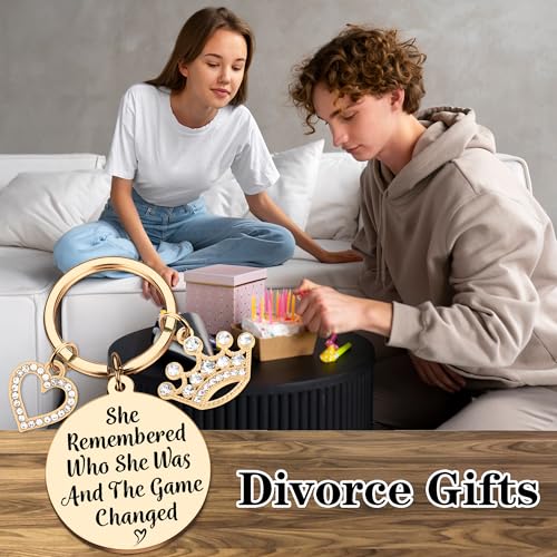 Funny Keychain Divorce Gifts for Women - Breakup Gift Inspirational Keychains, for Friends Birthday Key Chain