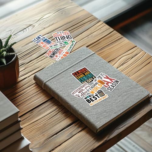10pcs Accountant Sticker Sheet, Funny Vinyl Decals for CPAS, Finance Students, and Bookkeepers, Waterproof, UV-Resistant, for Laptop, Water Bottle, Notebook, Clipboard, Office Desk (Design 4) - color: Design 4