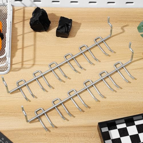 PRETYZOOM 2Pcs Multi-Prong Pegboard Accessories Organizer Kit, Tool Storage Hooks for Workshop Various Tools Home, Garage, Craft Hanger System Organization Wall Attachments