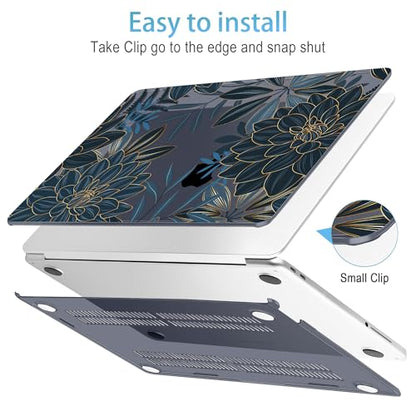 Mektron Case for 2026 MacBook Neo 13-inch A18 Pro chip A3404 Laptop Cover with 13-inch (Diagonal) Liquid Retina Display+ Keyboard Cover+ Screen Protector, Dahlia Flower C035 - color: Dahlia Flower C035