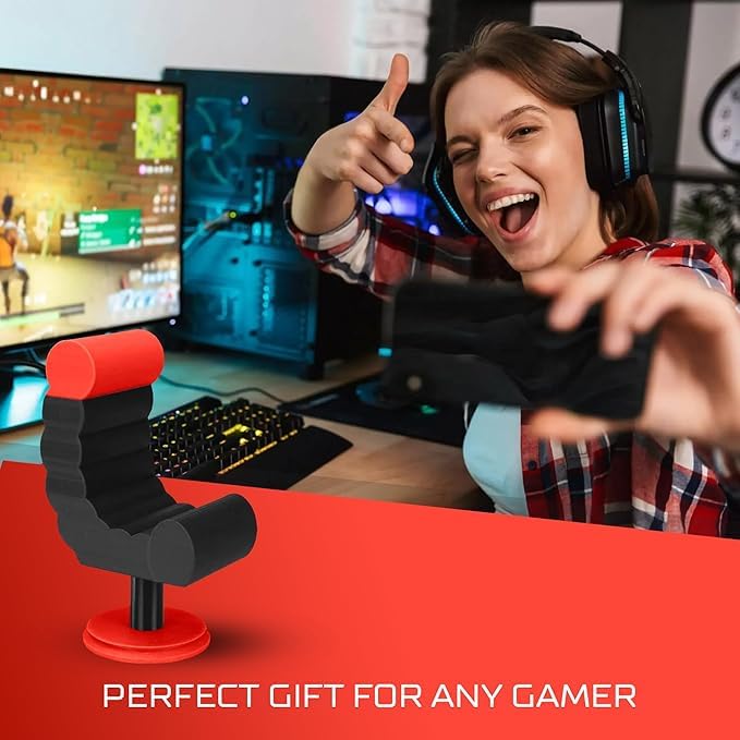 VELENTI Gamer Chair Phone Stand - Phone Holder for Smartphones, Kindles Up to 19 cm Tall - Fun Gaming Accessories for Gamers - Useful Gamer Gadgets - Lovely Birthday Gift for Gamers - style: Gamer Chair