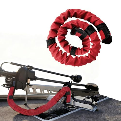 48" Trolling Motor Cable Sleeve - Neoprene Wire Cover for Boat | Neoprene Marine-Grade Protection, Full 48" Length, 2" Diameter Opening, Zipper Closure for Quick Access(Red) - color: Red