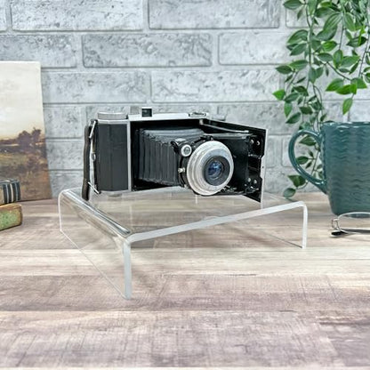 Plymor Clear Acrylic Short Square Display Riser, 2" H x 8" W x 8" D (1/4" thick) - size: 2" x 8" x 8"