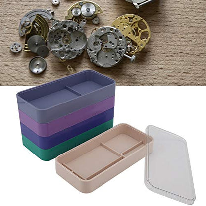 Watch Part Storage Box Watch Parts Keeper, 5 Layers Watch Accessories Organiser Case, Watch Parts Storage Box Watch Tools Storage Container Watchmaker Repair Tool Set(Rectangle)