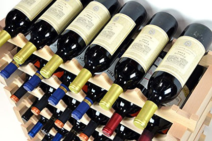 Modular Wine Rack Beechwood 40-120 Bottle Capacity 10 Bottles Across up to 12 Rows Newest Improved Model (40 Bottles - 4 Rows) - size: 40 Bottles - 4 Rows