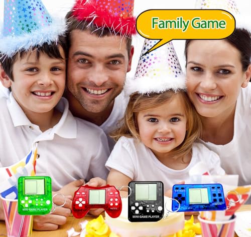 25Pcs Video Game Keychain Video Game Party Favors Video Game Party Supplies 3 Styles Mini Game Console Fidget Toys Bulk for Kids Classroom Prizes Goodies Bags Stuffer Backpack Keychain