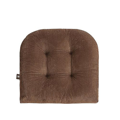 Outdoor Patio Cushion, Rocking Chair Cushion, Tufted Pads, Set of Upper and Lower with Ties Pack of 2 (2 Sets) - Back 20"×17", Seat 17"×17" (Brown) - color: Brown