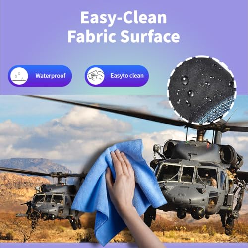 Large Gaming Mouse Pad (31.5" x 15.8") - UH-60 Black Hawk Military Helicopter Gunship Fighter Aircraft, Extra XXL Office Accessories, Premium Stitched Anti-Slip Patriotic Desk Mat - color: Black Hawk Helicopter