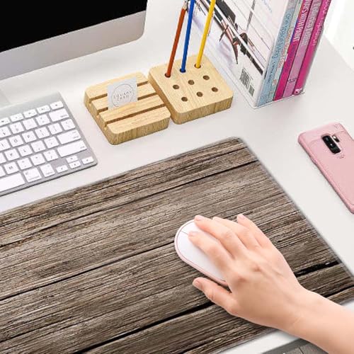 Old Wood Desk Mat Mouse Pad XL Extended Large Gaming Desk Pad Mousepad, Wood Computer Laptop Keyboard and Mouse Mat, Desktop Protector Mat for Women Men Office 31.5x11.8 in - color: Old Wood