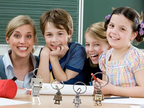12 Packs Bulk Small Metal Robots for School Summer Holiday Party Favors and End Of Year Students Prizes From Teacher