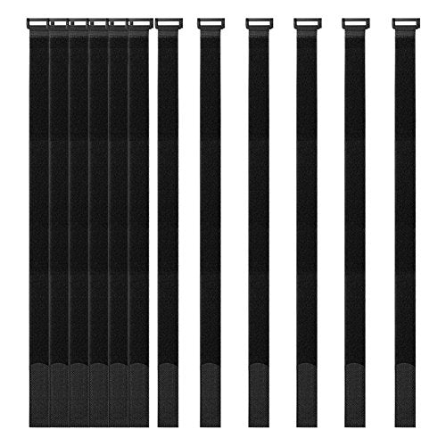 YiwerDer [12 Pack] 1 x 24" Hook and Loop Reusable Fastening Securing Cable Straps, Durable Multipurpose Ties to Keep Your Places Tidy - style: 24" x 1Inch