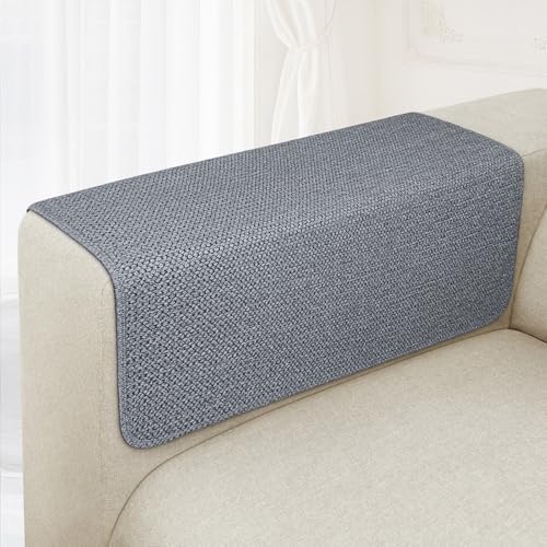 Couch Arm Covers, Waterproof Armrest Cover for Sofa, Loveseat, Armchair, Non-Slip Recliner Arm Cover, Sofa Arm Covers, Headrest Cover, Arm Chair Covers Set of 2 (Dark Gray, 24"×20") - color: Dark Gray, size: 24" x 20" - 2 pcs