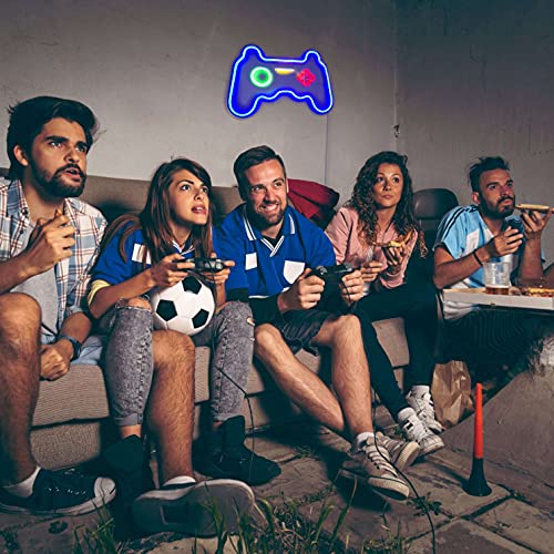 LED Neon Gaming Sign - Gamepad Shape Light for Teen Boys' Game Rooms, Bedrooms - Gamer Gift, Gaming Room Décor and Accessories