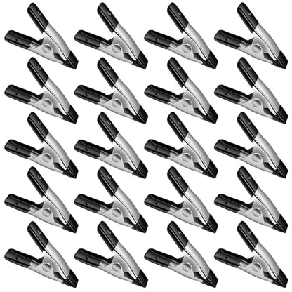 20PCS Spring Clamps 2 Inch Small Clamps Heavy Duty Mini Metal Clips Open Mouth is 0.79 Inch for Crafts, Backdrop, Home Decoration, Woodworking, Photography