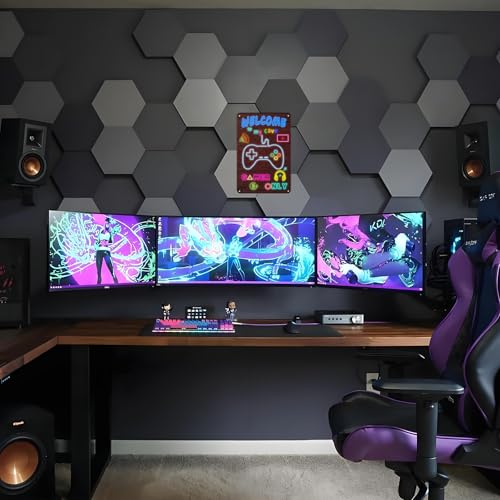 12” x 8” Gaming Wall Decor Art Poster For Boys Bedroom, Gaming Metal Tin Sign for Door Decor, Cool Stuff for Boys Men Home Room Decor - color: team 8
