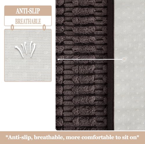 Sofa Armrest Cover Couch Arm Cover Armchair Covers, 2pcs Anti-Slip Couch Arm Protectors Sofa Arm Covers (Coffee, 18x26x2pcs) - color: Coffee, size: 18x26 inch (2 pcs)