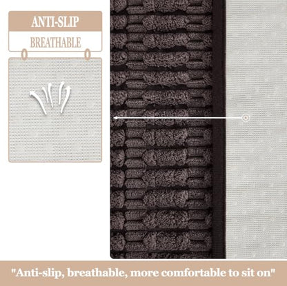 Sofa Armrest Cover Couch Arm Cover Armchair Covers, 2pcs Anti-Slip Couch Arm Protectors Sofa Arm Covers (Coffee, 18x26x2pcs) - color: Coffee, size: 18x26 inch (2 pcs)